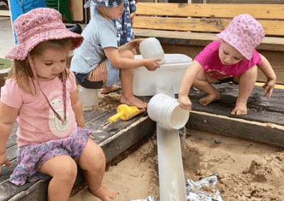 sand pit play at childcare centre mayfield