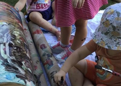 children at daycare Mayfield painting